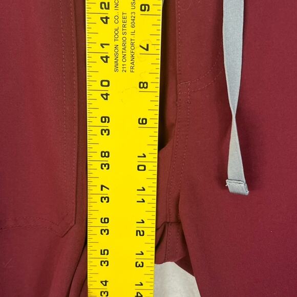 Figs Scrub Pants Mens Sz Large Cairo Cargo Burgundy Technical Collection TM3001 - Picture 8 of 16